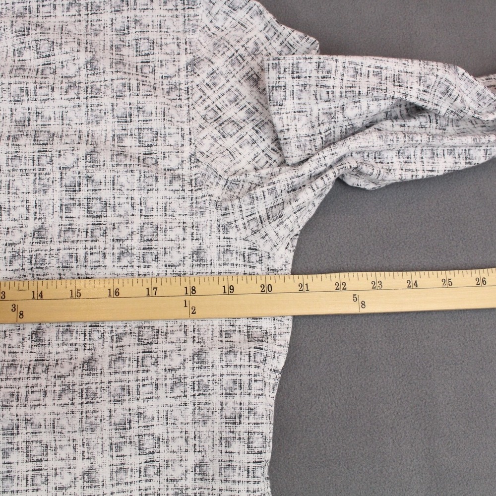 WRK The Reworked Shirt Mens Size M White Black Cotton Button Down Long Sleeve - Picture 5 of 8